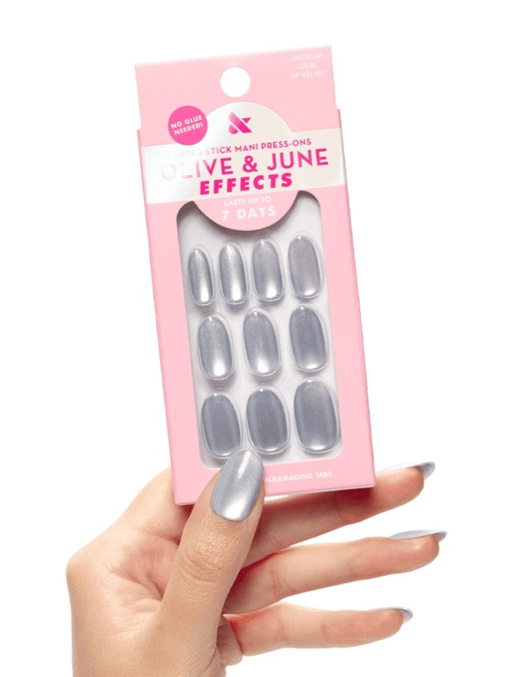 Olive & June Effects Press-On Cat Eye Medium Length Oval